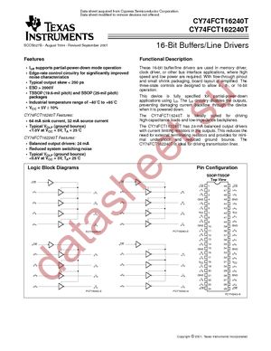 CY74FCT16240ATPACT datasheet  